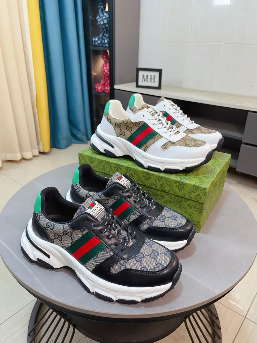 Men's shoes 💰458🌹🌹[GUCCI] Gucci's new lace-up casual men's shoes are on the market first, and the materials and workmanship are superior to all versions on the market. The highest quality shipped first-layer cowhide with imported original perforated materials➕Genuine leather lining, privately molded soft outsole, high foot comfort, imported special materials highlight the brand's unique charm, high-end customization 38-44